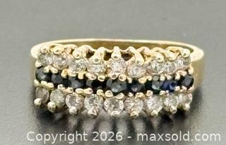 MaxSold Auction: 14K Gold Diamond & Sapphires Ring Size 5 - Esquimalt (British Columbia, Canada) PARTNER MANAGED Reseller Online Auction - Lampson Street