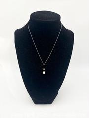 MaxSold Auction: 14k White Gold Pearl Diamond Necklace 15" Length - Esquimalt (British Columbia, Canada) PARTNER MANAGED Reseller Online Auction - Lampson Street