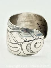 MaxSold Auction: First Nations Sterling Silver Frog Cuff Bracelet by R. Tait - Esquimalt (British Columbia, Canada) PARTNER MANAGED Reseller Online Auction - Lampson Street