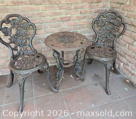 MaxSold Auction: 3-Piece Outdoor Victorian-style Bistro Set - Oakville (Ontario, Canada) PARTNER MANAGED Estate Sale Online Auction - Caulder Drive