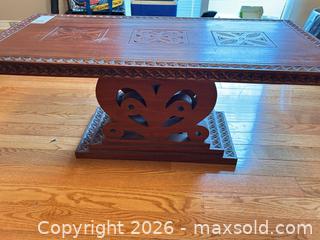 MaxSold Auction: Carved Solid Wood Coffee Table - Oakville (Ontario, Canada) PARTNER MANAGED Estate Sale Online Auction - Caulder Drive
