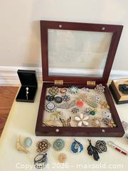 MaxSold Auction: Costume Jewelry: Brooches & Pins With Display Case - Oakville (Ontario, Canada) PARTNER MANAGED Estate Sale Online Auction - Caulder Drive