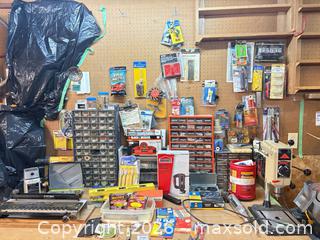 MaxSold Auction: Drill Press, Power Tools, Tools, Hardware, Hardware Modular Organizers - Oakville (Ontario, Canada) PARTNER MANAGED Estate Sale Online Auction - Caulder Drive