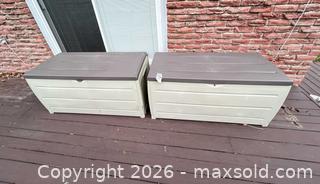 MaxSold Auction: Outdoor Patio Deck Resin Storage Boxes - Oakville (Ontario, Canada) PARTNER MANAGED Estate Sale Online Auction - Caulder Drive