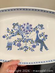 MaxSold Auction: Vintage Blue Glass Planters Peanut Jar & Ceramic Serving Platters - Oakville (Ontario, Canada) PARTNER MANAGED Estate Sale Online Auction - Caulder Drive