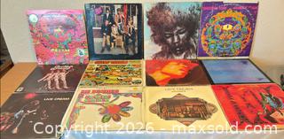 MaxSold Auction: Lot of 12 Terrific Vintage Classic Rock Vinyl LP Records: Cream, Hendrix, Big Brother (Janis Joplin), Moby Grape (Famous Finger Cover) 1960's - San Jose (California, USA) SELLER MANAGED Downsizing Online Auction - Elm Street (CONDO)