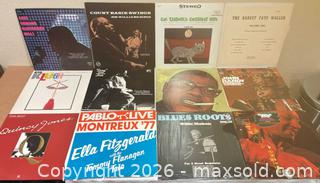 MaxSold Auction: Lot of 12 Vintage Vinyl LP Record Albums: Mostly Jazz; Count Basie, Ella, Quincy, Klugh, Cal Tjader, Fats Waller, Charlie Byrd, John Handy - San Jose (California, USA) SELLER MANAGED Downsizing Online Auction - Elm Street (CONDO)