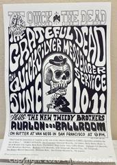 MaxSold Auction: Two Grateful Dead Concert Posters: FD-12 by Wes Wilson, 1966 & F317 Phil Lesh & Friends by Randy Tuten 1998 - San Jose (California, USA) SELLER MANAGED Downsizing Online Auction - Elm Street (CONDO)