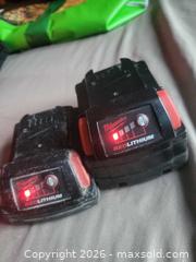MaxSold Auction: 2 Milwaukee M18 batteries!! - Cavan-Monaghan (Ontario, Canada) SELLER MANAGED Downsizing Online Auction - Larmer Line