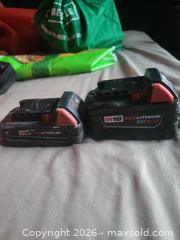 MaxSold Auction: 2 Milwaukee M18 batteries!! - Cavan-Monaghan (Ontario, Canada) SELLER MANAGED Downsizing Online Auction - Larmer Line