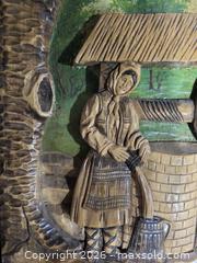 MaxSold Auction: Hand-Carved Romanian Relief Wall Plaque, Woman at Well - Cavan-Monaghan (Ontario, Canada) SELLER MANAGED Downsizing Online Auction - Larmer Line