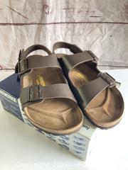 MaxSold Auction: Birkenstock Milano Sandals in Mocha US Men SZ 13 Brown - Rochester (New York, USA) SELLER MANAGED Reseller Online Auction - Mendota Drive 