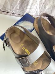 MaxSold Auction: Birkenstock Milano Sandals in Mocha US Men SZ 13 Brown - Rochester (New York, USA) SELLER MANAGED Reseller Online Auction - Mendota Drive 
