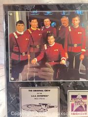 MaxSold Auction: Star Trek 25th Anniversary Limited Edition Framed Photo Plaque #516/5000 - Rochester (New York, USA) SELLER MANAGED Reseller Online Auction - Mendota Drive 