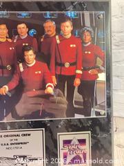 MaxSold Auction: Star Trek 25th Anniversary Limited Edition Framed Photo Plaque #516/5000 - Rochester (New York, USA) SELLER MANAGED Reseller Online Auction - Mendota Drive 
