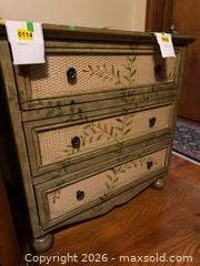 MaxSold Auction: 3 drawer decorative dresser  - Hatboro (Pennsylvania, USA) PARTNER MANAGED Estate Sale Online Auction -  Exton Road
