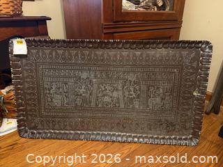 MaxSold Auction: Large Egyptian Motif Engraved Copper Tray - Hatboro (Pennsylvania, USA) PARTNER MANAGED Estate Sale Online Auction -  Exton Road