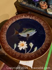 MaxSold Auction: Majolica Pedestal Plate fish motif - Hatboro (Pennsylvania, USA) PARTNER MANAGED Estate Sale Online Auction -  Exton Road