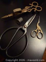 MaxSold Auction: Ornamental scissors, sterling thimble  - Hatboro (Pennsylvania, USA) PARTNER MANAGED Estate Sale Online Auction -  Exton Road