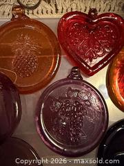 MaxSold Auction: Purple, red & orange pressed glass sun-catcher ornaments  - Hatboro (Pennsylvania, USA) PARTNER MANAGED Estate Sale Online Auction -  Exton Road
