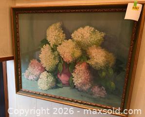 MaxSold Auction: Vintage Hydrangea floral artwork - Hatboro (Pennsylvania, USA) PARTNER MANAGED Estate Sale Online Auction -  Exton Road