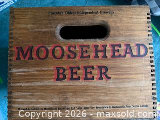 MaxSold Auction: Vintage Moosehead dovetail wooden crate  - Hatboro (Pennsylvania, USA) PARTNER MANAGED Estate Sale Online Auction -  Exton Road