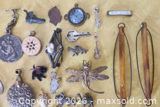 MaxSold Auction: Lot of vintage charms, brooches etc. - Saanich (British Columbia, Canada) SELLER MANAGED Downsizing Online Auction - Tall Tree Place