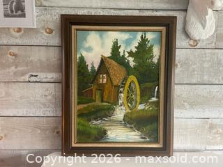 MaxSold Auction: Original Rustic Water Mill Oil Painting - St. Catharines (Ontario, Canada) SELLER MANAGED Downsizing Online Auction - Wildwood Road