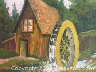 MaxSold Auction: Original Rustic Water Mill Oil Painting - St. Catharines (Ontario, Canada) SELLER MANAGED Downsizing Online Auction - Wildwood Road