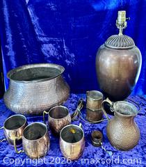 MaxSold Auction: Copper Collection with Mugs - Douglas (Massachusetts, USA) PARTNER MANAGED Estate Sale Online Auction - South West Main Street