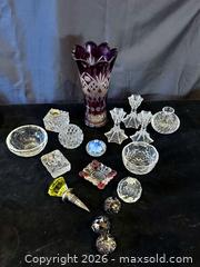 MaxSold Auction: Cranberry and Crystal  - Douglas (Massachusetts, USA) PARTNER MANAGED Estate Sale Online Auction - South West Main Street