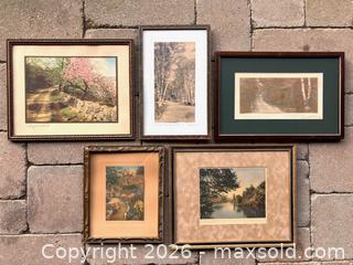 MaxSold Auction: Five Hand-tinted Vintage Wallace Nutting and Other Photographs - Douglas (Massachusetts, USA) PARTNER MANAGED Estate Sale Online Auction - South West Main Street
