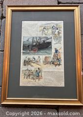 MaxSold Auction: Framed 1888 "Leslie's Illustrated" Page - Douglas (Massachusetts, USA) PARTNER MANAGED Estate Sale Online Auction - South West Main Street