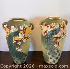 MaxSold Auction: Pair Moriage-style Vases - Douglas (Massachusetts, USA) PARTNER MANAGED Estate Sale Online Auction - South West Main Street