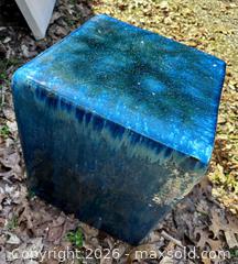 MaxSold Auction: Square Blue Garden Stool - Douglas (Massachusetts, USA) PARTNER MANAGED Estate Sale Online Auction - South West Main Street