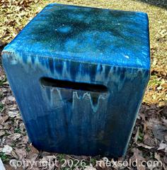 MaxSold Auction: Square Blue Garden Stool - Douglas (Massachusetts, USA) PARTNER MANAGED Estate Sale Online Auction - South West Main Street