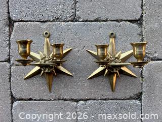 MaxSold Auction: Three Pairs of Brass Sconces - Douglas (Massachusetts, USA) PARTNER MANAGED Estate Sale Online Auction - South West Main Street