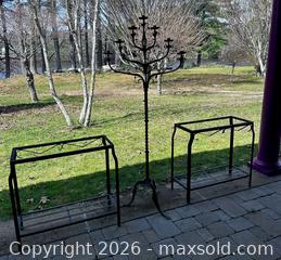 MaxSold Auction: Wrought Iron Candelabra and Side Tables - Douglas (Massachusetts, USA) PARTNER MANAGED Estate Sale Online Auction - South West Main Street