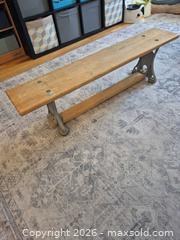 MaxSold Auction: Vintage Industrial Gym / School Bench with Solid Wood Seat - Ottawa (Ontario, Canada) SELLER MANAGED Downsizing Online Auction - Westhaven Crescent