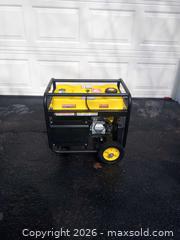 MaxSold Auction: Portable Gasoline Generator, Recoil Start, Wheeled, Yellow/Black - Ottawa (Ontario, Canada) SELLER MANAGED Moving Online Auction - Des Épinettes Avenue