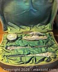MaxSold Auction: Sterling Silver Vanity Set Art Nouvea original 1800  - South Frontenac (Ontario, Canada) SELLER MANAGED Downsizing Online Auction - Battersea Road