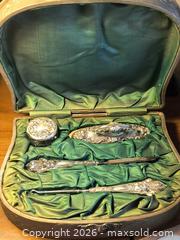 MaxSold Auction: Sterling Silver Vanity Set Art Nouvea original 1800  - South Frontenac (Ontario, Canada) SELLER MANAGED Downsizing Online Auction - Battersea Road