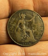 MaxSold Auction: 1918 Large Toned Penny of England - South Frontenac (Ontario, Canada) SELLER MANAGED Moving Online Auction - Battersea Road
