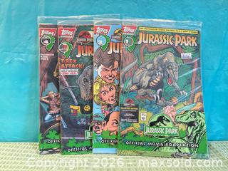 MaxSold Auction: Topps Jurassic Park Comics 1-4 lot 156 - Elgin (Ontario, Canada) SELLER MANAGED Downsizing Online Auction - Main Street