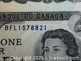 MaxSold Auction: (40) 1973 Canadian $1 Bills Uncut Sheet - Toronto (Ontario, Canada) SELLER MANAGED Reseller Online Auction - Chesswood Drive
