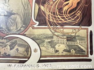 MaxSold Auction: Alphonse Mucha–Style Art Nouveau Floral Female Poster, Large - Warwick (Rhode Island, USA) SELLER MANAGED Reseller Online Auction - Warwick Avenue