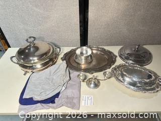 MaxSold Auction: Assorted Silver plated lot (6) pieces  - Warwick (Rhode Island, USA) SELLER MANAGED Reseller Online Auction - Warwick Avenue