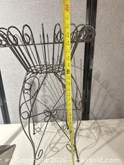 MaxSold Auction: Decorative Wire Plant Stand & Tamper - Warwick (Rhode Island, USA) SELLER MANAGED Reseller Online Auction - Warwick Avenue