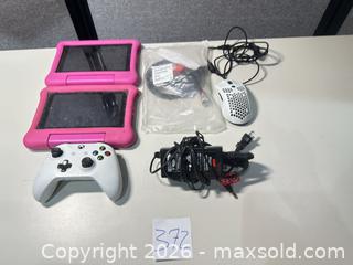 MaxSold Auction: Lot: 2 Kids Amazon Fire Tablets, Xbox-style Controller & Cables - Warwick (Rhode Island, USA) SELLER MANAGED Reseller Online Auction - Warwick Avenue
