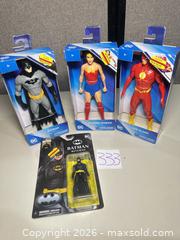 MaxSold Auction: Lot of 4 DC Action Figures: Batman, Wonder Woman, The Flash, Small Batman - Warwick (Rhode Island, USA) SELLER MANAGED Reseller Online Auction - Warwick Avenue